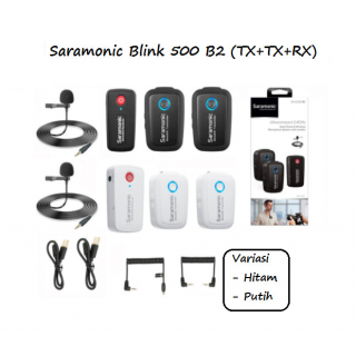 Saramonic Blink 500 B2 TX+TX+RX Wireless Omni Lavarier Mic - Putih